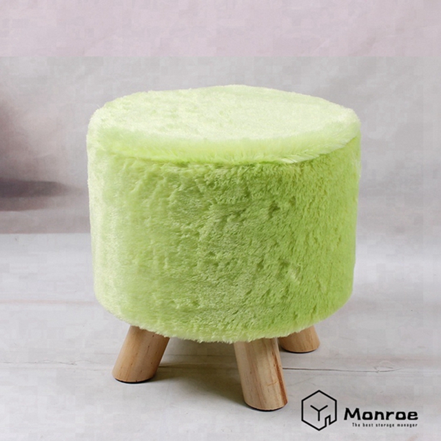 Neue stilvolle Wohnkultur Fuß Hocker Runde anpassbare Muster Flanell