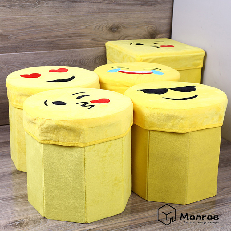 Flanell Emoji Klapphocker - Kaufen Sie faltbare Aufbewahrungshocker